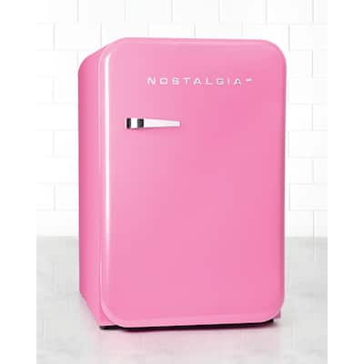 Nostalgia RRF38SDPK Retro Series 3.8-Cubic Foot Refrigerator with Freezer, Pink