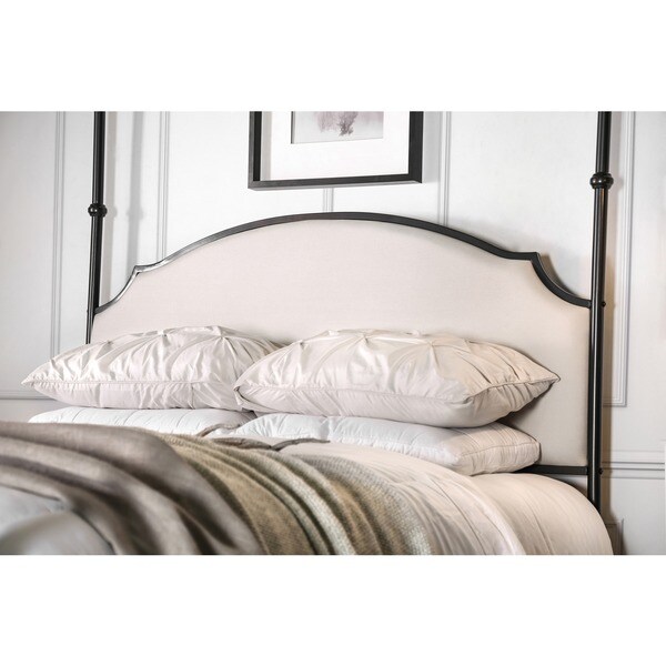 Shop Furniture of America Karis Contemporary Grey Metal Canopy Bed