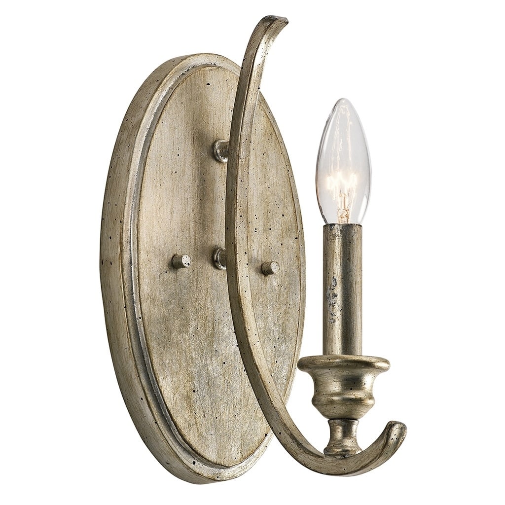 Kichler Lighting Abellona Collection 1-light Sterling Gold Wall Sconce