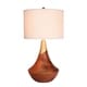 preview thumbnail 1 of 2, Catalina Hope Faux-wood Carved Table Lamp