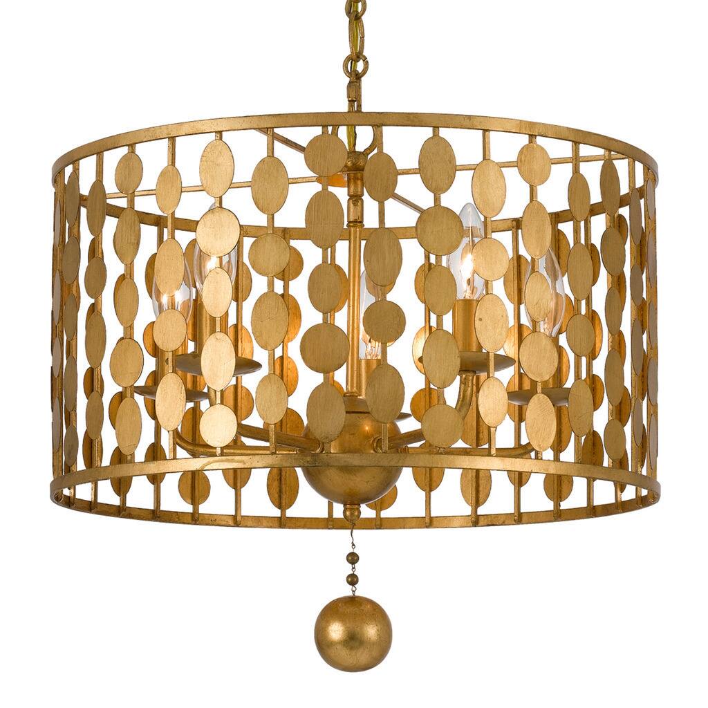 5-light Antique Gold Chandelier - Chandeliers For Bedrooms by Overstock.com