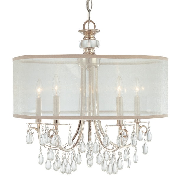 Crystorama Hampton Collection 5 Light Polished Chrome Crystorama Hampton Collection 5 Light Polished Chrome Chandelier