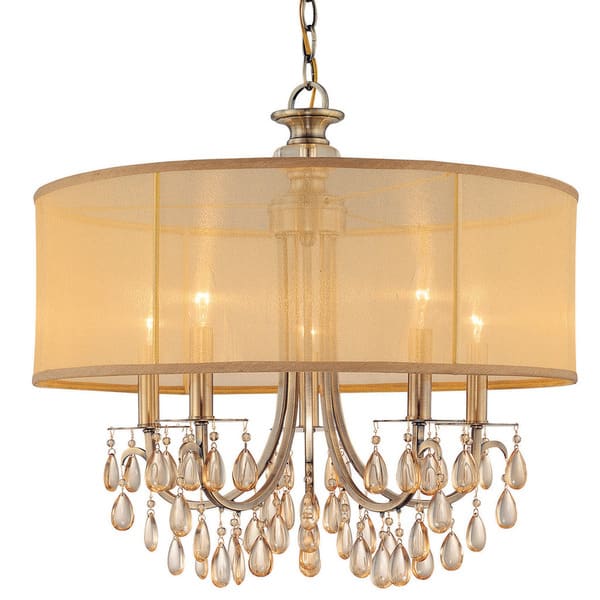 Hampton 5-light Antique Brass Chandelier - Bed Bath & Beyond - 14799050