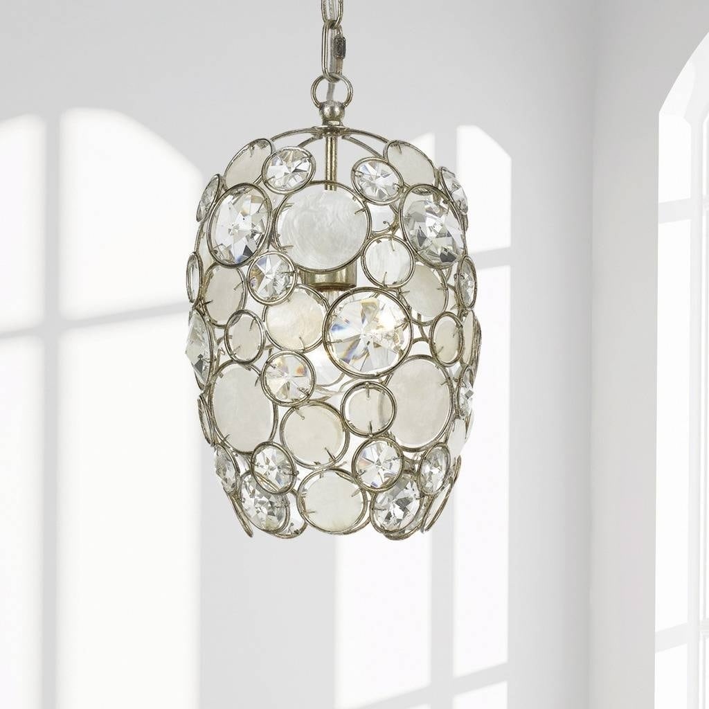 1-light Antique Silver Mini Chandelier - Chandeliers For Bedrooms by Overstock.com