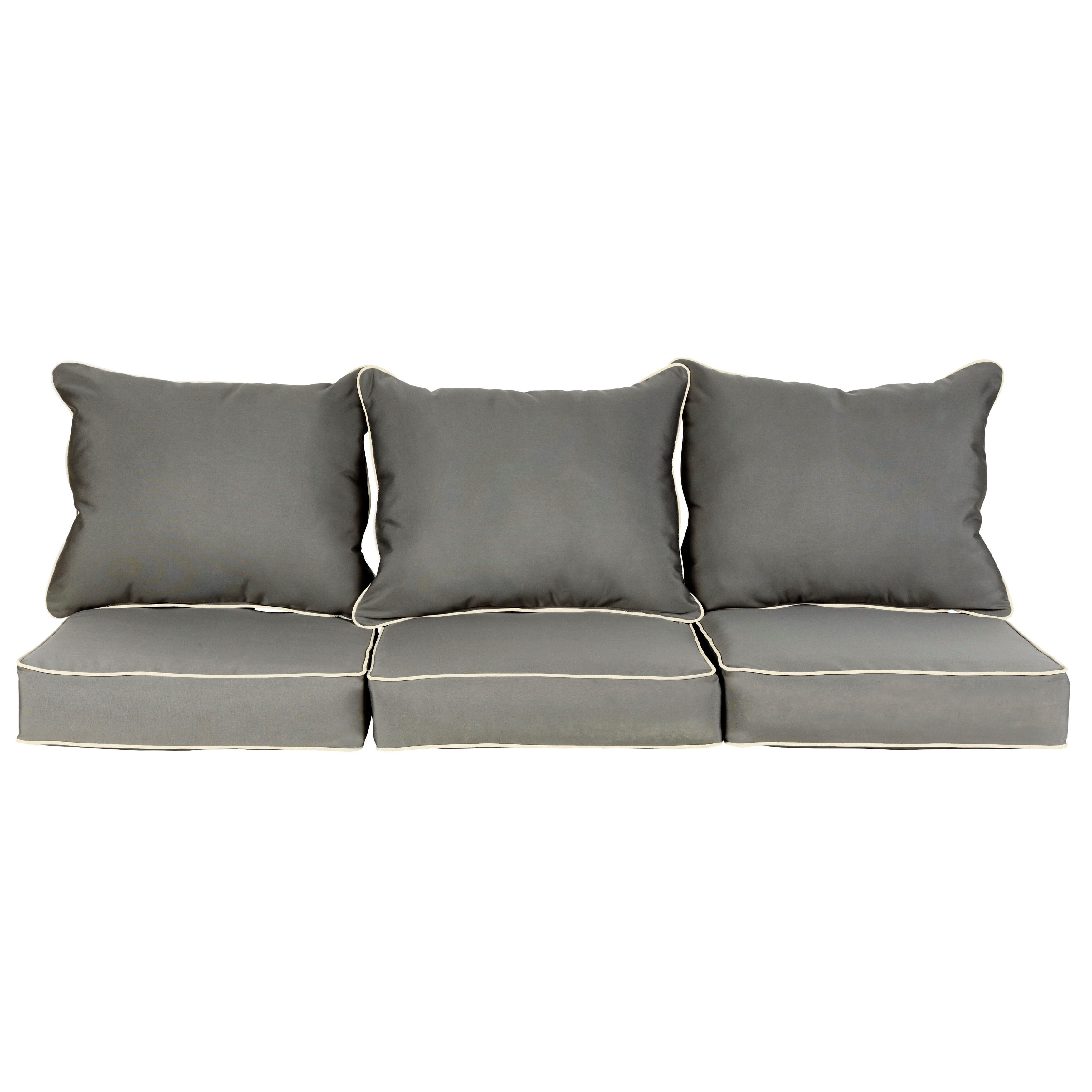 Shop Beckworth Sunbrella Charcoal Canvas Indoor Outdoor Corded