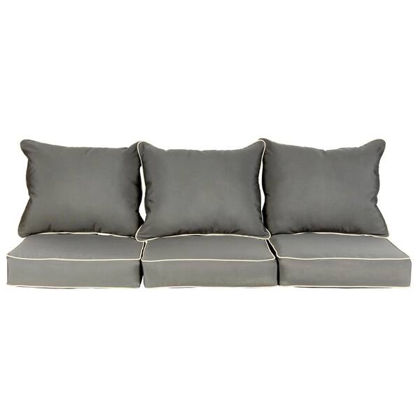 Shop Beckworth Sunbrella Charcoal Canvas Indoor Outdoor Corded
