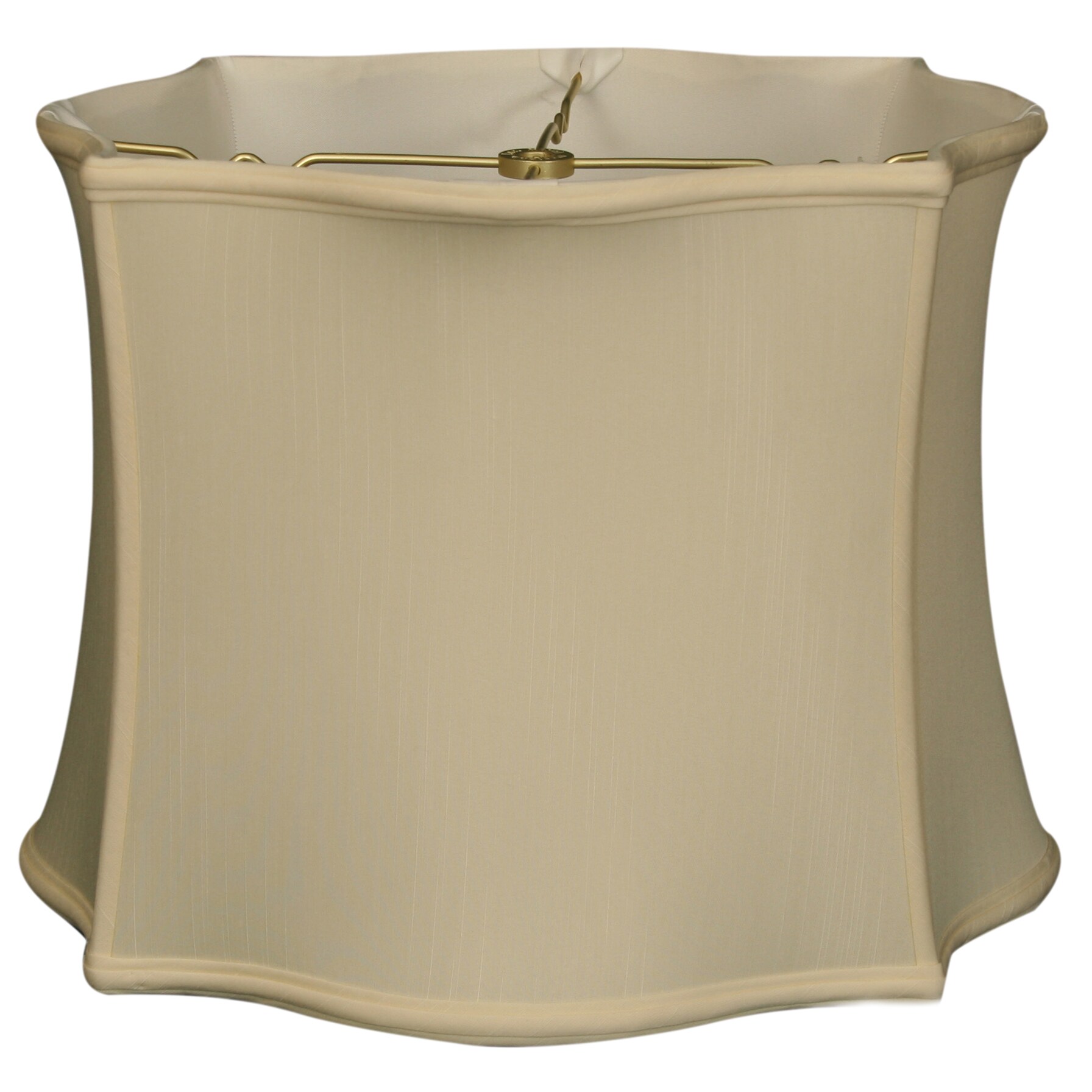 Royal Designs Scallop Top & Bottom Square Basic Lamp Shade