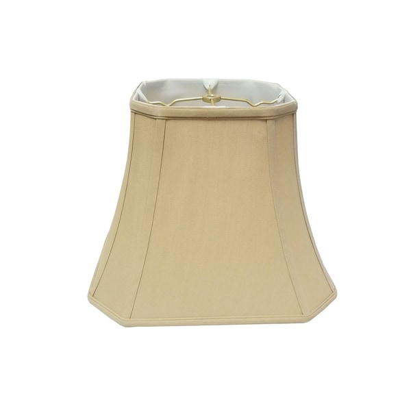 Royal Designs Square Cut Corner Bell Antique Gold Lamp Shade, 7.5 x 12 x 10.25