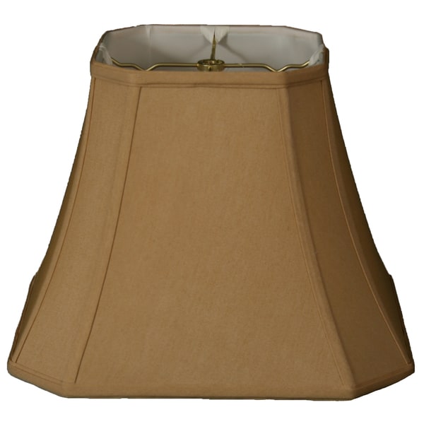 Royal Designs Square Cut Corner Bell Lamp Shade, Antique Gold, 7.5 x 12 x 10.25
