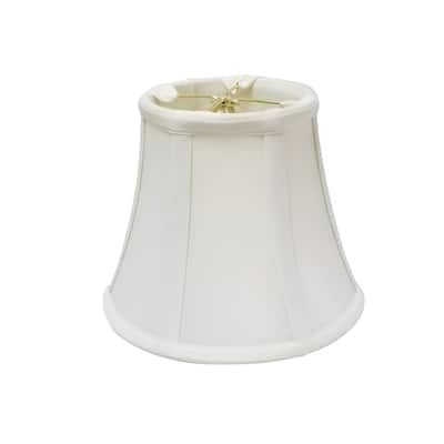Royal Designs True Bell White Round Clip Lamp Shade, 4 x 8 x 7