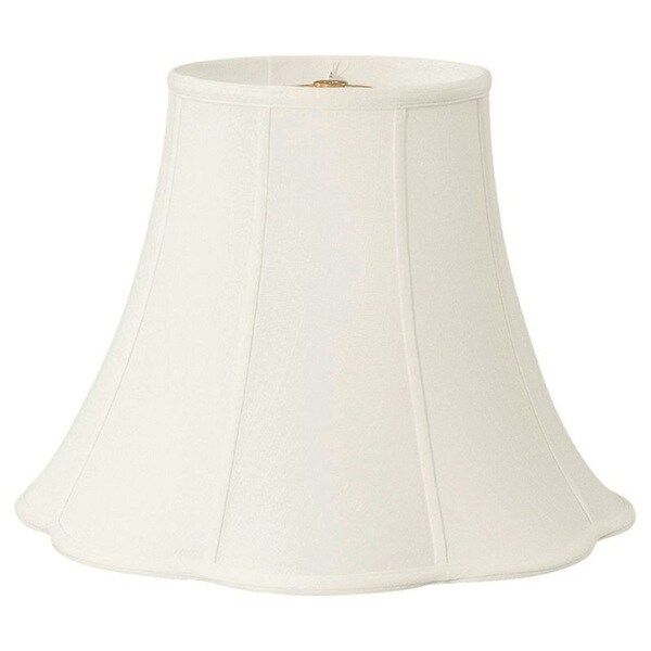 Royal Designs Bottom Outside Scallop Bell Lamp Shade, White, 10 x 20 x 15.5