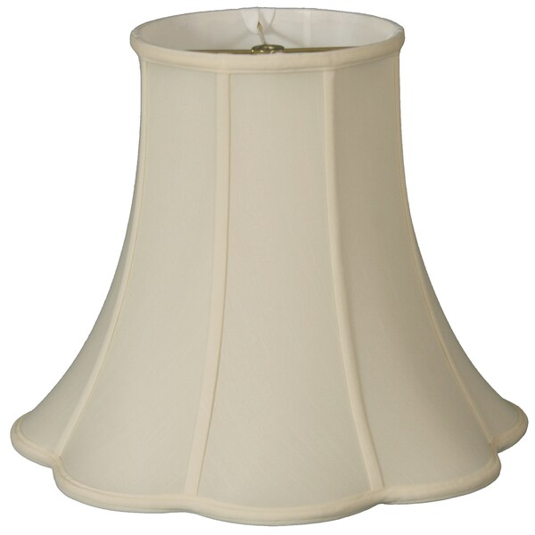 Royal Designs Bottom Outside Scallop Bell Lamp Shade, Eggshell, 9 x 18 x 14
