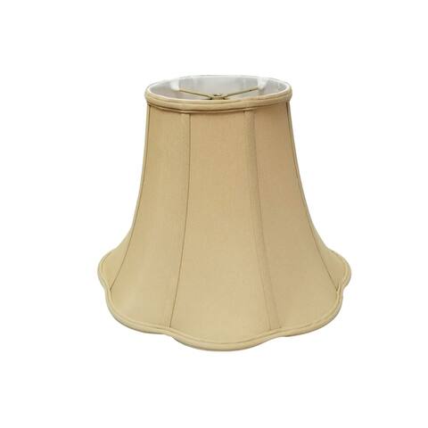 Royal Designs Bottom Outside Scallop Bell Antique Gold Lamp Shade, 9 x 18 x 14