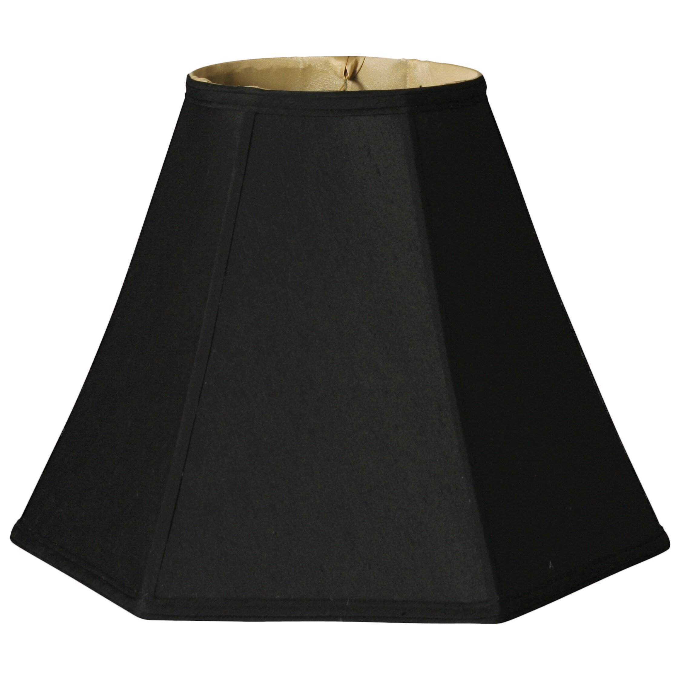 grey lampshade with gold lining