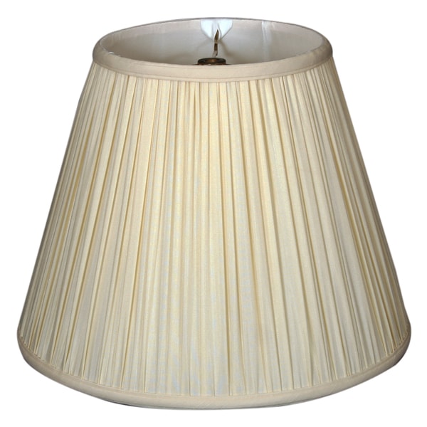 Royal Designs Deep Empire Gather Pleat Basic Lamp Shade, Eggshell 8 x 14 x 11
