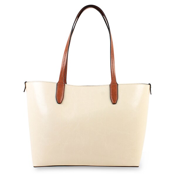 Emilie M Loren Faux Leather Medium Shoulder Tote Handbag Emilie M Loren Faux Leather Medium Shoulder Tote Handbag