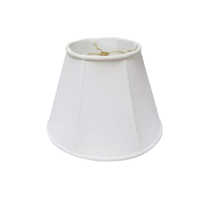 Royal Designs Deep Empire Linen White Lamp Shade, 8 x 14 x 11