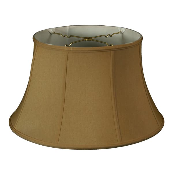 Royal Designs Shallow Drum Bell Billiotte Lamp Shade, Antique Gold, 9.5 