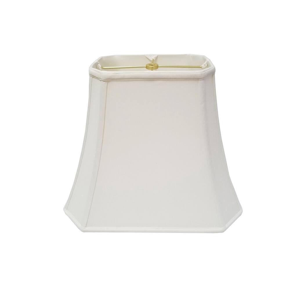 Royal Designs Rectangle Cut Corner Linen Beige Lamp Shade, (7 x 9) x (10.25 x 16) x 12.25