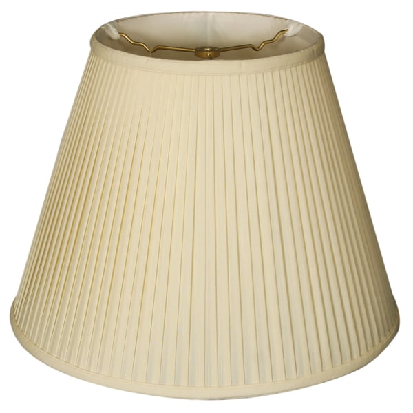 Royal Designs Deep Empire Side Pleat Basic Lamp Shade, Eggshell, 8 x 14 x 11