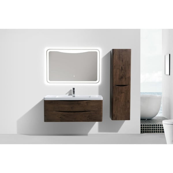 Moreno Bath Smile 48 Inch Wall Mounted Modern Bathroom Vanity Moreno Bath Smile 48 Inch Wall Mounted Modern Bathroom Vanity With Reinforced Acrylic Sink