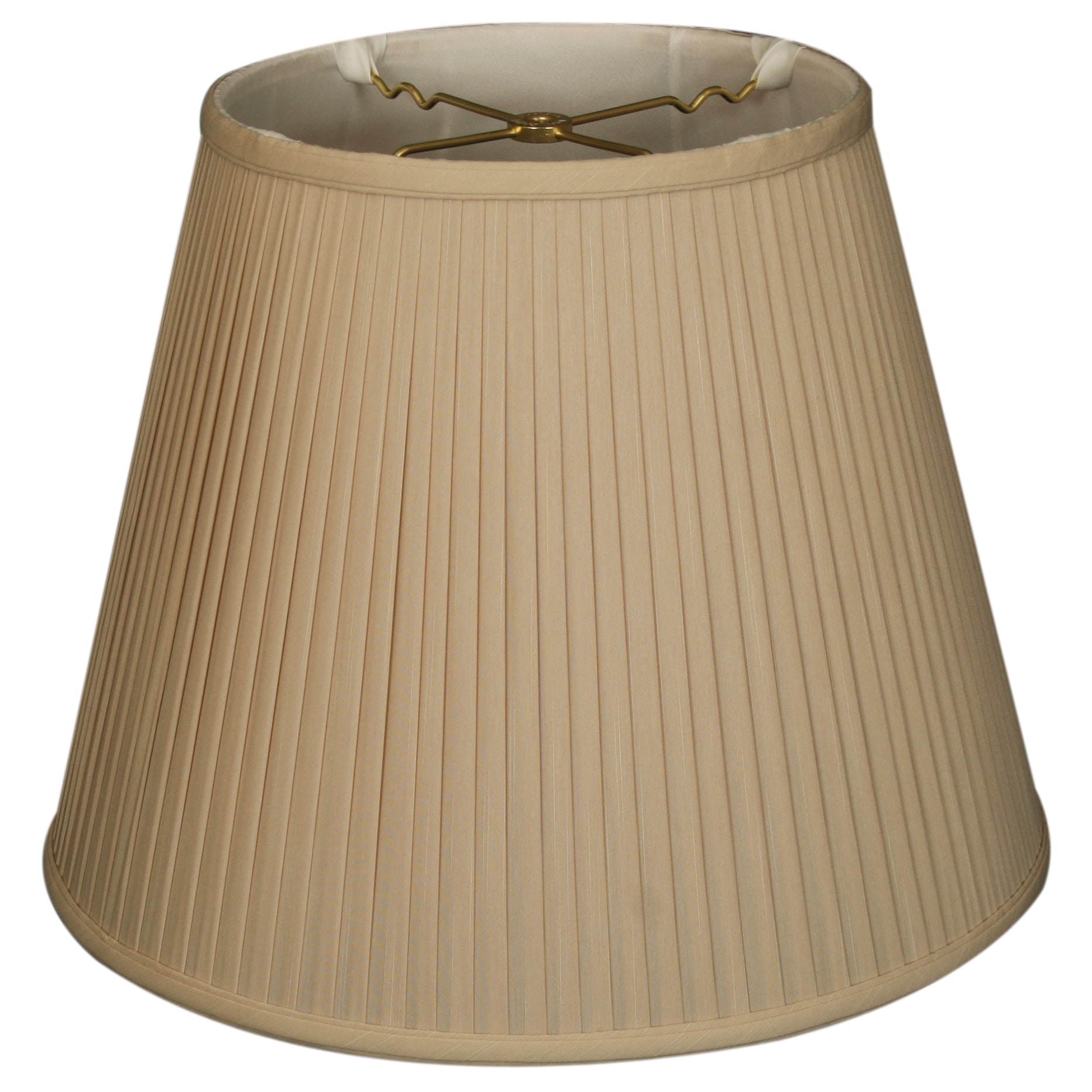 Royal Designs Deep Empire Side Pleat Basic Lamp Shade, Black/Gold 6 x