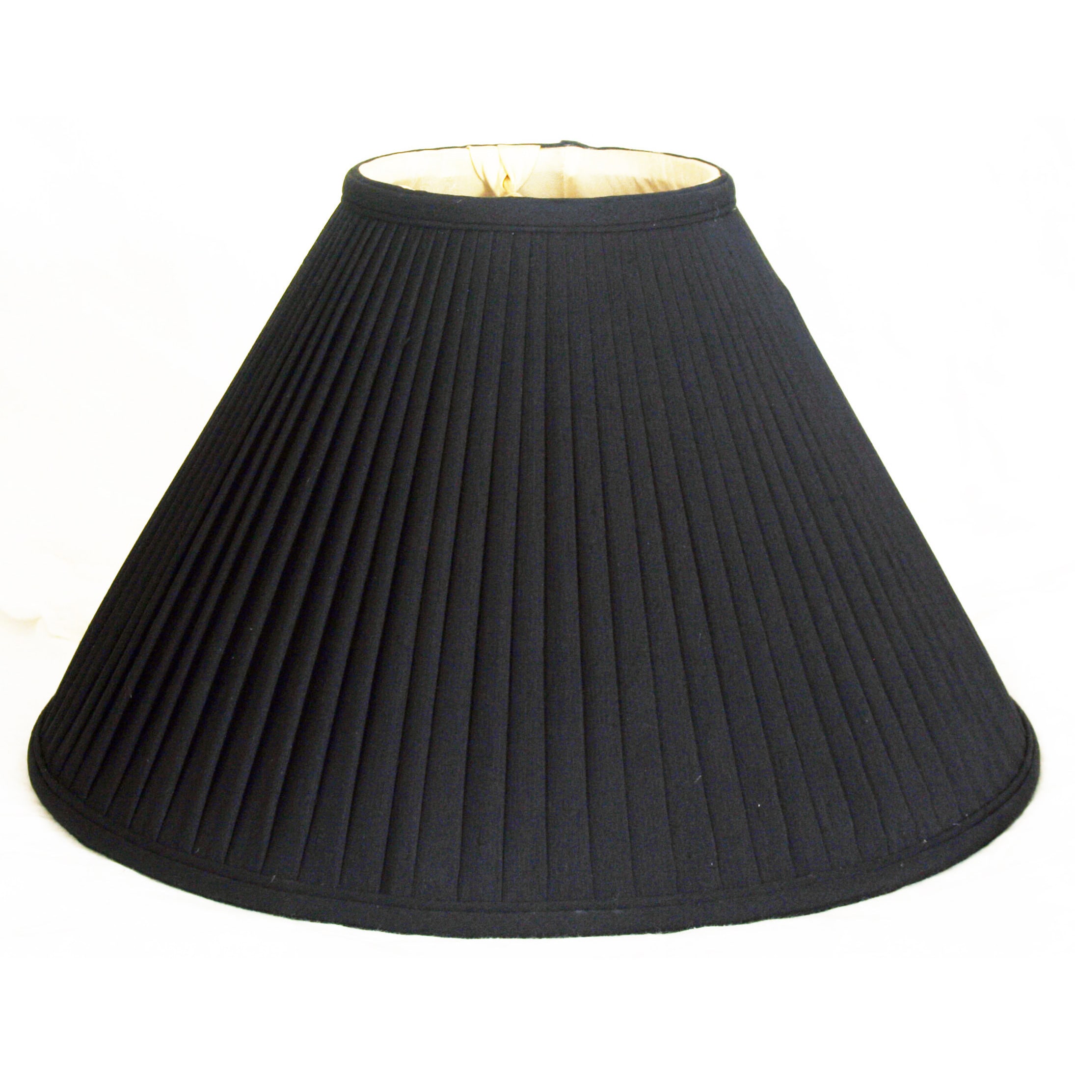 black pleated lampshade