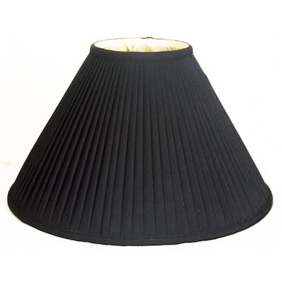 Royal Designs Conical Empire Side Pleat Basic Lamp Shade, Black/Gold 5 x 13 x 8