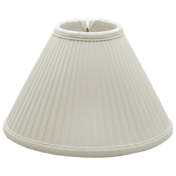 Royal Designs Conical Empire Side Pleat Basic Lamp Shade, White, 7 x 20 x  12.5