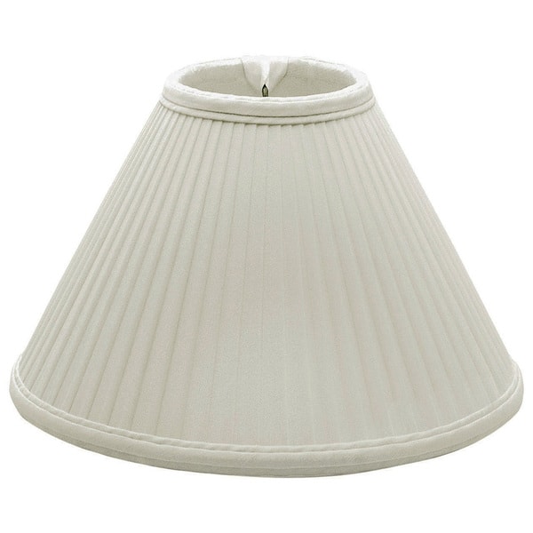 Royal Designs Conical Empire Side Pleat Basic Lamp Shade, White, 7 x 20 ...