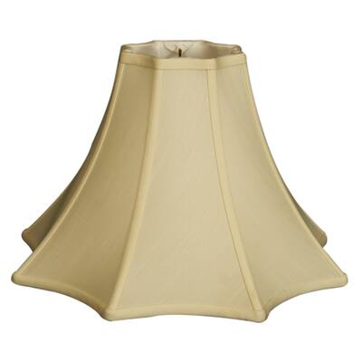 Royal Designs 8 Sided Top Bottom Bell Basic Lamp Shade, Eggshell, 3.75 x 10 x 7