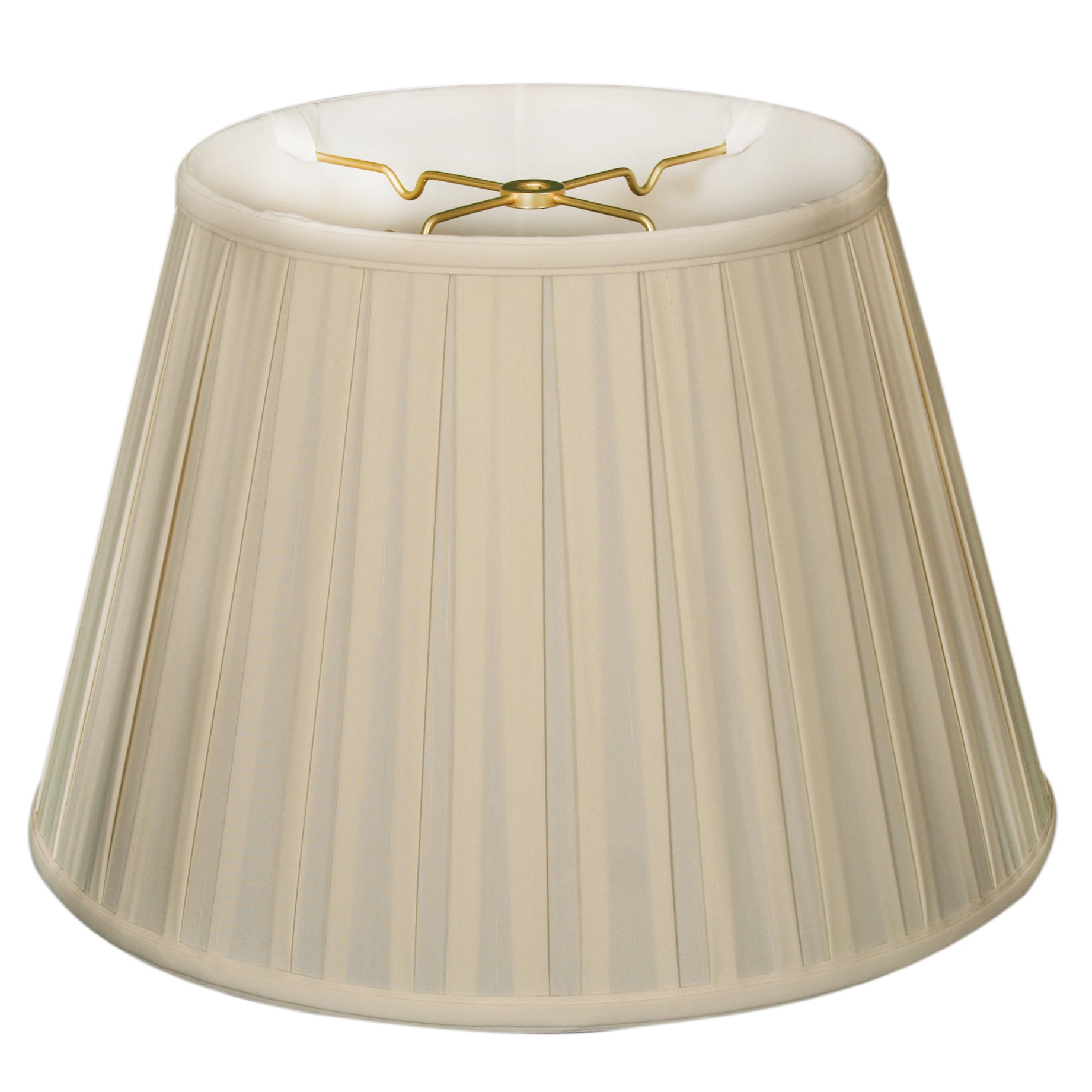 6-way 13 x 19 x 11.25 Beige Royal Designs Empire English Pleat Basic Lamp Shade
