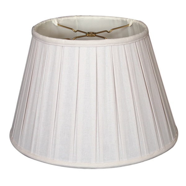 Royal Designs Empire English Pleat Basic Lamp Shade, Linen White, 11 x 18 x 12