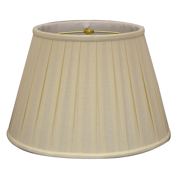 Royal Designs Empire English Pleat Basic Lamp Shade, Linen Eggshell, 11 x 18 x 12, BS-724-18LNEG