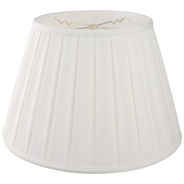 Royal Designs Empire English Pleat Basic Lamp Shade, White, 10.5 x 16 x