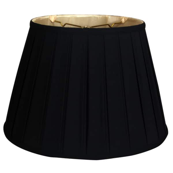 Royal Designs Empire English Pleat Basic Lamp Shade, Black/Gold 10.5 x ...