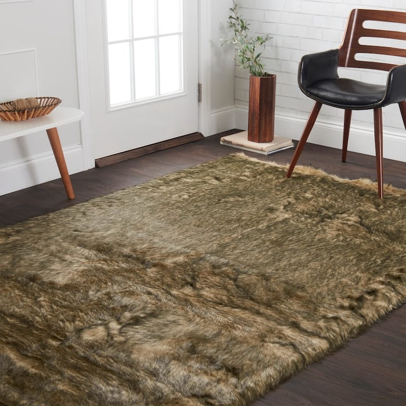 Plush Faux Fur Thick Acrylic Shag Rug