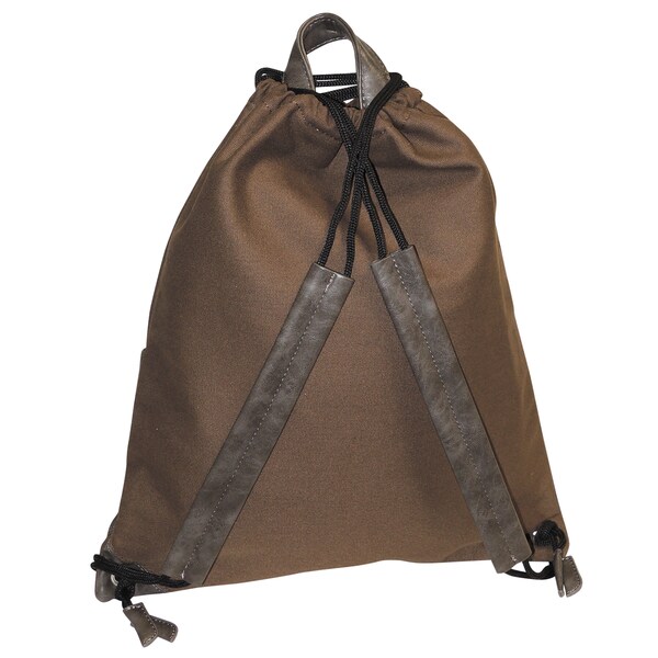 washed canvas drawstring backpack