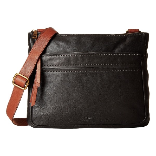 Shop Fossil Corey Black Leather Large Crossbody Handbag - Free Shipping Today - Overstock - 14802478