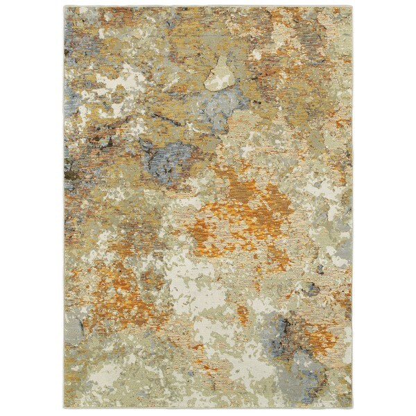 Carson Carrington Albertslund Marble Gold/Beige Area Rug - 6'7" x 9'6"