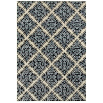 Vista Home Liliana Floral Garden Labyrinthe Area Rug