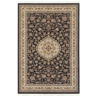 Style Haven Manchester Classic Center Medallion Fringed Area Rug