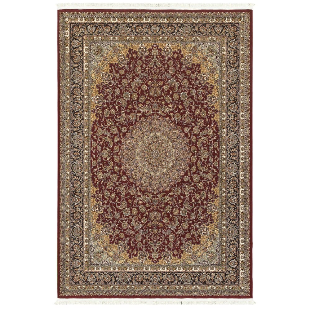 Style Haven Manchester Baroque Medallion Fringed Area Rug