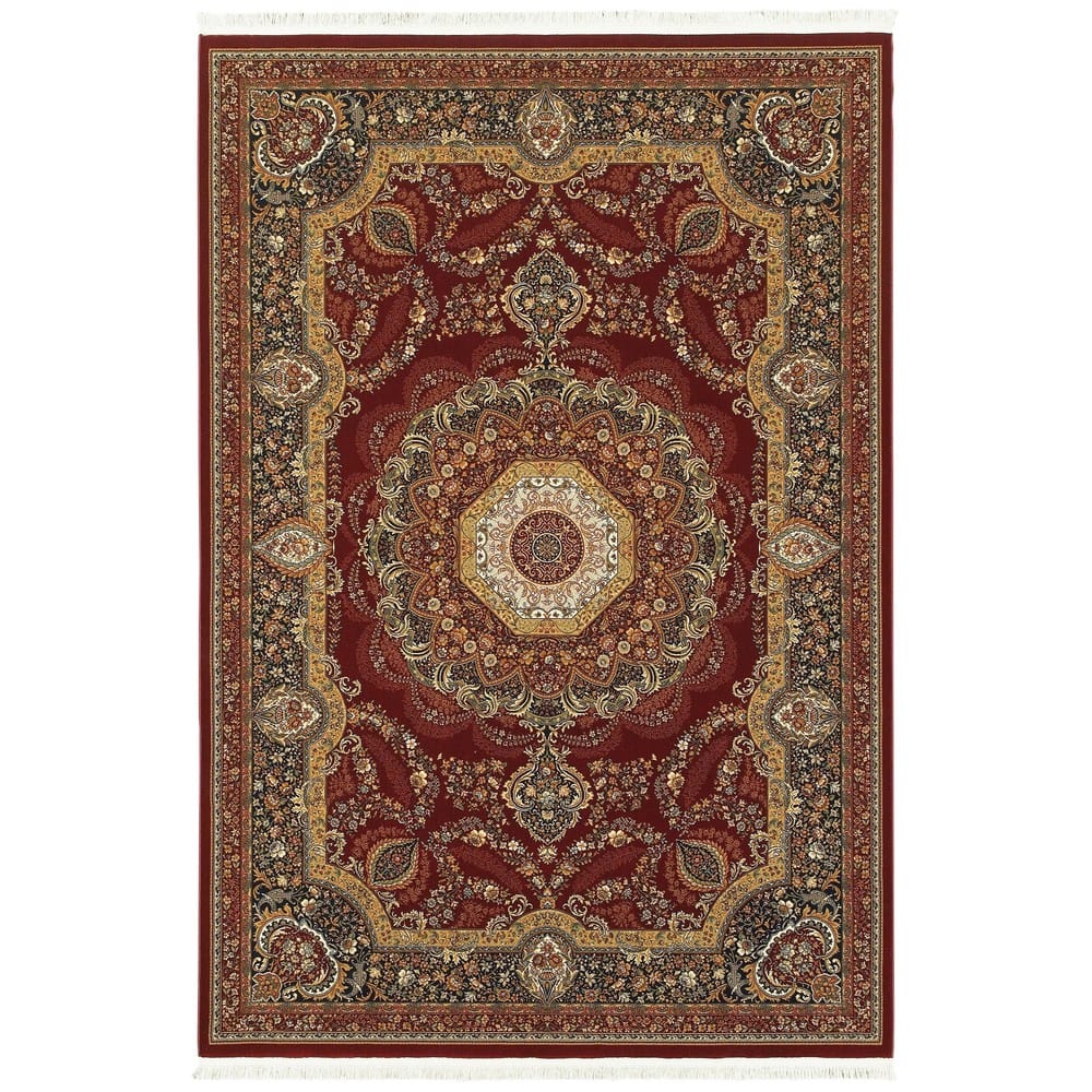Style Haven Manchester Regal Center Medallion Fringe Area Rug