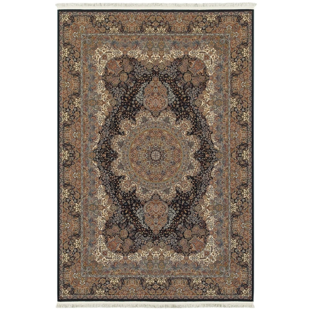 Style Haven Manchester Byzantine Medallion Fringe Area Rug