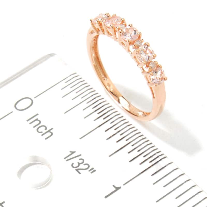 10kt Rose Gold Morganite and Diamond Ring