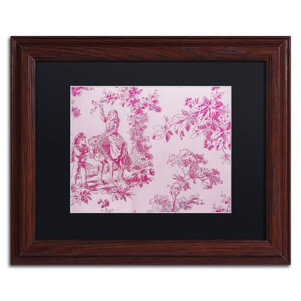 Shop Color Bakery Toile Fabrics Iv Matted Framed Art Pink Free Shipping Today Overstock 14803651
