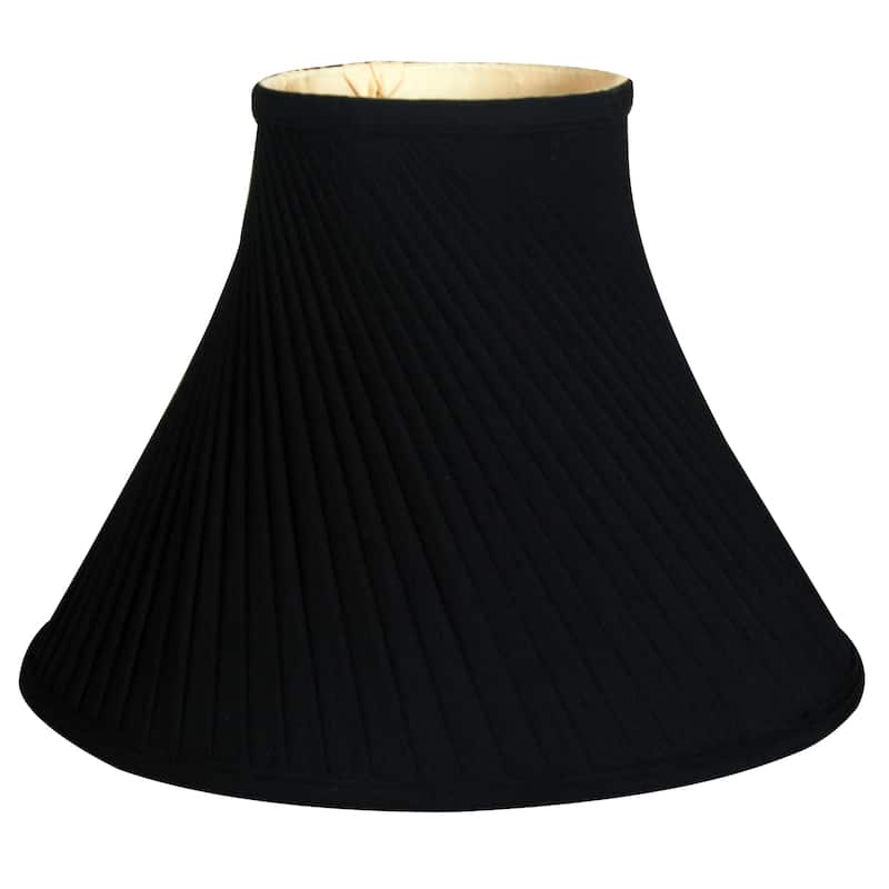 Royal Designs Twisted Pleat Basic Lamp Shade, Black/Gold 8 x 18 x 13 ...