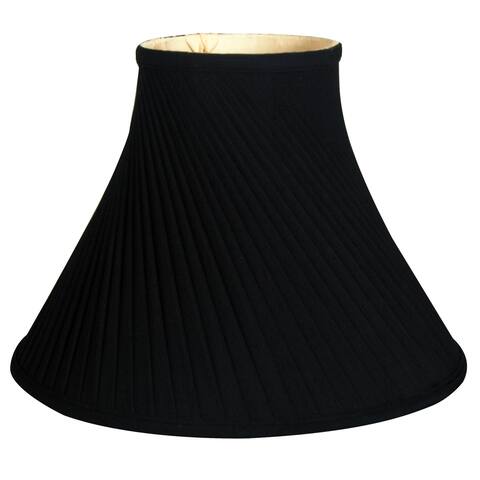 Royal Designs Twisted Pleat Basic Lamp Shade, Black/Gold 7 x 16 x 12