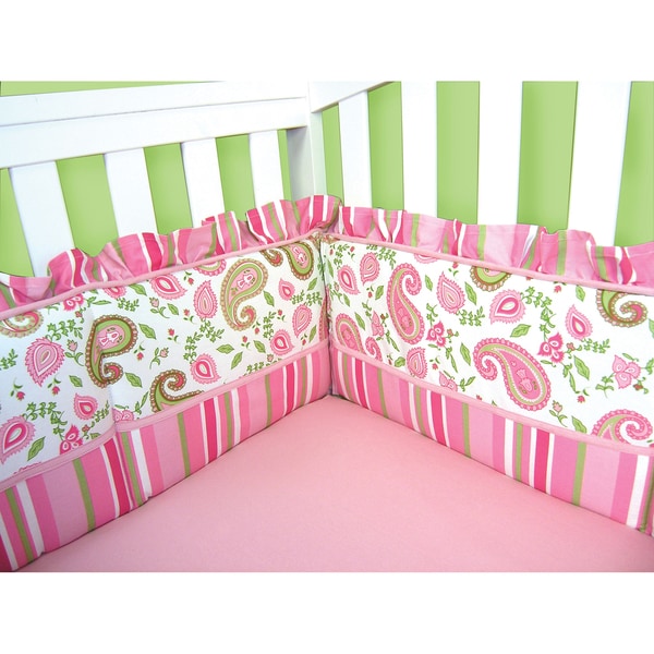Trend Lab Paisley Park Pink Cotton Crib Bumpers
